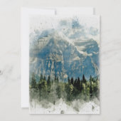 bergachtig bos robuuste trouw bedankkaart (Achterkant)