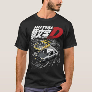 Bergafwaarts Nacht Drift Racen Initial D Tan T-shirt