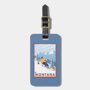 Bergafwaartse Sneeuwschaatser - Montana Bagagelabel