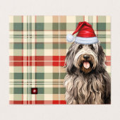 Bergamasco Chien de vacances Carte de Noël Plaid (Outside Unfolded)