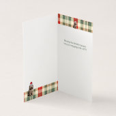 Bergamasco Chien de vacances Carte de Noël Plaid (Inside)