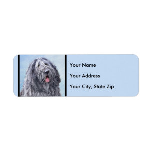 Bergamasco Sheepdog Painting - Cute Original Dog A Etiket