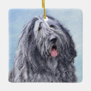 Bergamasco Sheepdog Painting - Cute Original Dog A Keramisch Ornament