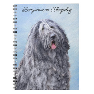 Bergamasco Sheepdog Painting - Cute Original Dog A Notitieboek