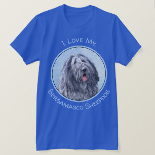 Bergamasco Sheepdog Painting - Cute Original Dog A T-shirt