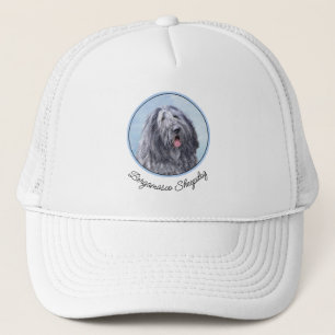 Bergamasco Sheepdog Painting - Cute Original Dog A Trucker Pet