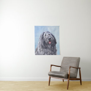 Bergamasco Sheepdog Painting - Cute Original Dog A Wandkleed