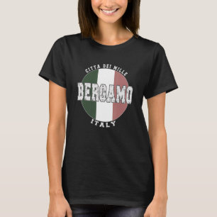 Bergamo Italië, Italiaanse vlag T-shirt