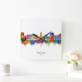 Bergamo Italy Skyline Vierkante Klok (Huis)