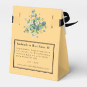 Bergamot en Jasmine Handgemaakte Zeep Favor Box Bedankdoosjes (Achterkant)