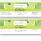 Bergamot Essential Oils Étiquette de bouteille par (Devant)