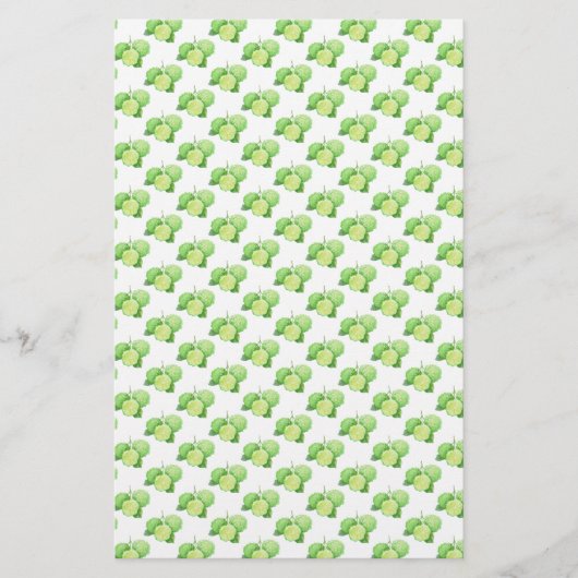 Bergamot Pattern Zeep Packaging | Lijnpapier (Voorkant)