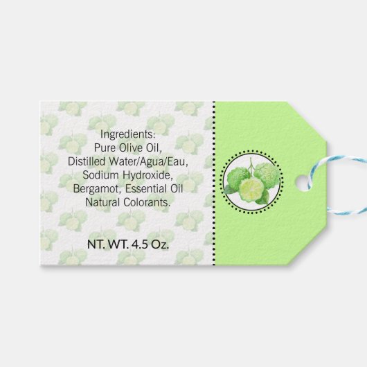 Bergamot Thuis Bad & Lichaam Cadeaulabel (Voorkant (Horizontaal))