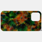 Bergamothuid textuur in sterk sinaasappel en groen Case-Mate iPhone case (Achterkant (horizontaal))