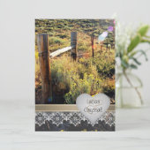 Bergbeemdarm Rustic Wedding Uitnodiging (Staand voorkant)