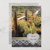 Bergbeemdarm Rustic Wedding Uitnodiging (Voorkant / Achterkant)