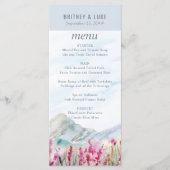 BergbeemdWaterverf Dusty Blue Wedding Menu (Voorkant)