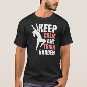 bergbeklimmeringen houden kalm en t-shirt