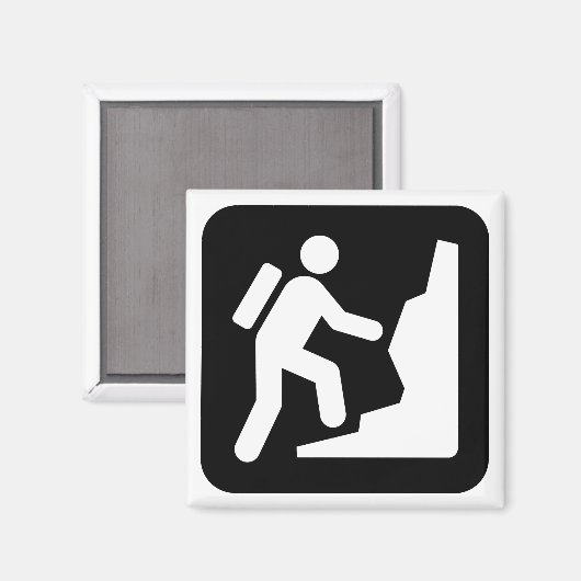 Bergbeklimmersymbool Magnet Magneet (Voorkant / Achterkant)