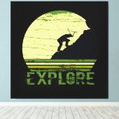 bergbeklimming canvas afdruk (Insitu (Houten vloer))