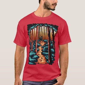 Bergbeklimming illustratie t-shirt