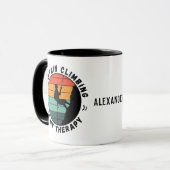 bergbeklimming is mijn therapie mok (Voorkant links)