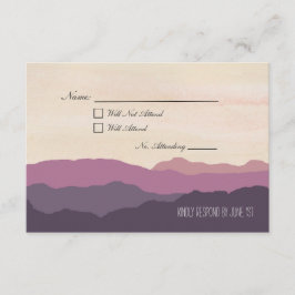 "Bergbereik" Wedding RSVP Briefkaart 3,5 inch x5"