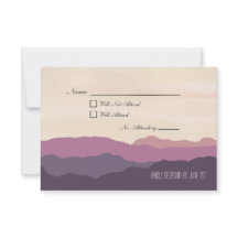 "Bergbereik" Wedding RSVP Briefkaart 3,5 inch x5"