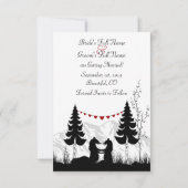 Bergberen Save the Date Huwelijksaankondiging (Achterkant)