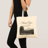Bergbestemming bruiloft voor gift tote bag (Voorkant (product))