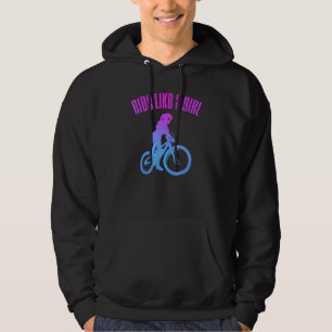 Bergbike Ride als een meisje Mtb mountainbike Bi Hoodie