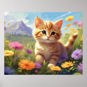 *~* Bergbloemen Kitty 5:4  Kitten Kat AP68 Poster