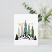 BERGBOMEN EN KALME NATUUR BRIEFKAART (Staand voorkant)