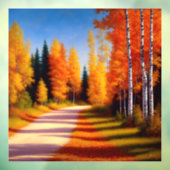 Bergboomgaard in het najaar raamsticker (Vel 3)