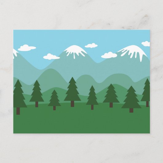 Bergbos Briefkaart (Voorkant)