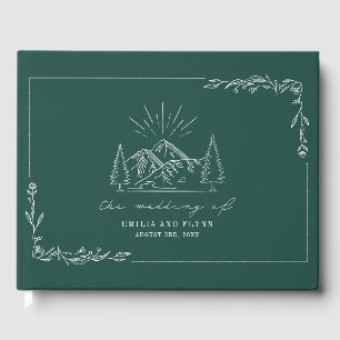 Bergbos Emerald Rustic Wedding Guest Book Gastenboek