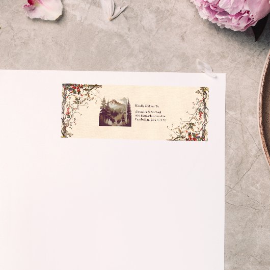  Bergbos Evergreen Tree Bruiloft Etiket