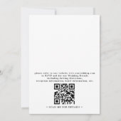 Bergbos handgetekende schets qr code bruiloft kaart (Achterkant)