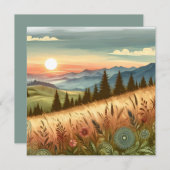 Bergbos Heuvellandschap Boho Natuur (Voorkant / Achterkant)