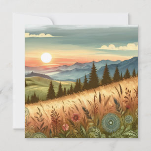 Bergbos Heuvellandschap Boho Natuur