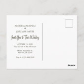  Bergbos landschap bruiloft Briefkaart (Achterkant)