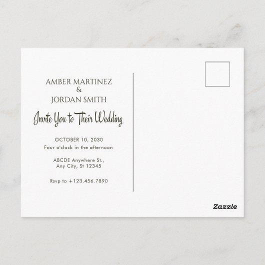  Bergbos landschap bruiloft Briefkaart (Achterkant)