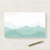 Bergbos met naam groot post-it® notes (Op bureau)