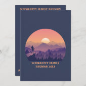  Bergbos Wandelaar's Sunset paarse oran Kaart (Voorkant / Achterkant)