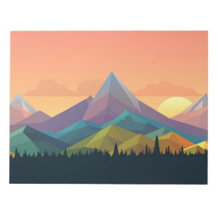 Bergboslandschap Notitieblok