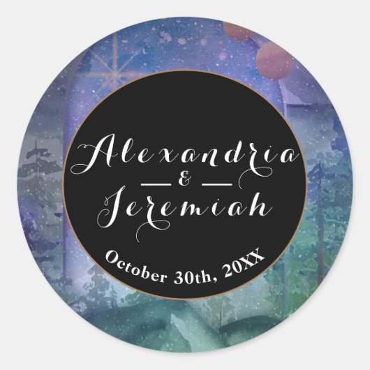 bergbosparadijs ronde sticker (Voorkant)