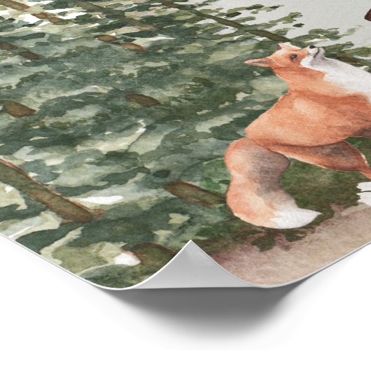 Bergbossen Baby shower Poster (Hoek)