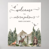 Bergbossen Baby shower Poster (Voorkant)