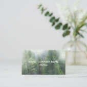 bergdenbomen in fog custom natuur art. visitekaartje (Staand voorkant)