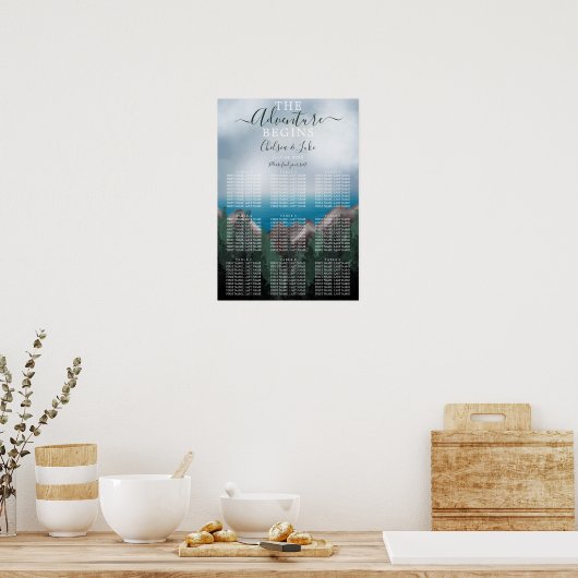 Bergdiepte ontmoet oceaanbruiloft poster (Keuken)